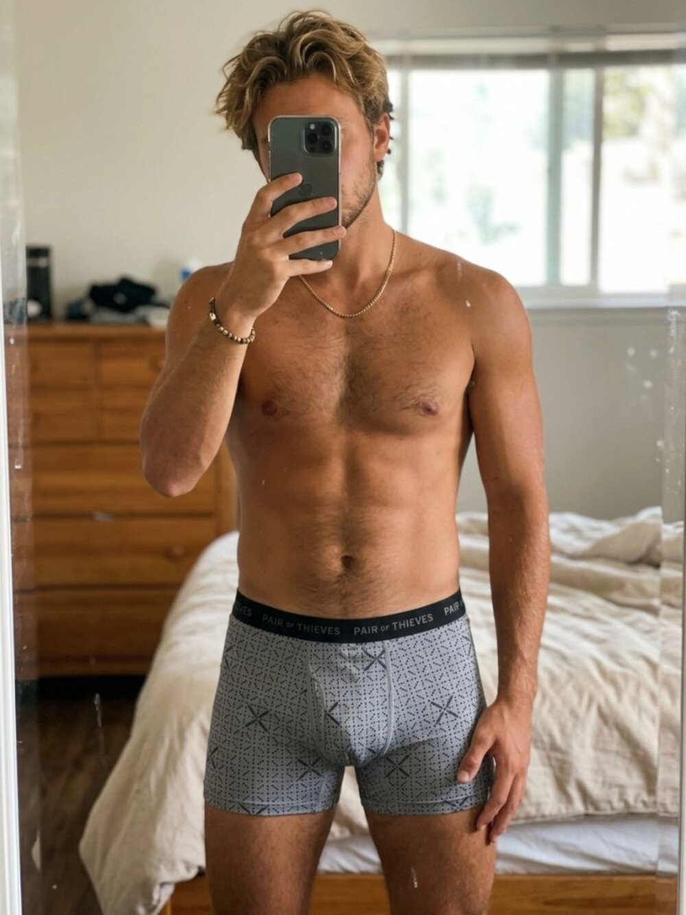 Pair Of Thieves Men's Gray Boxers Boxer Brief Underwear Activewear Size M